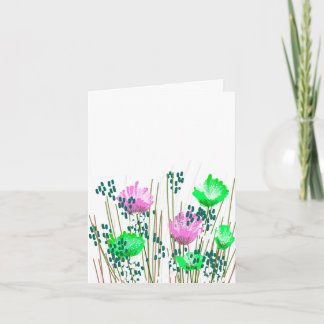 Papeterie moderne de cartes de notes botaniques vi
