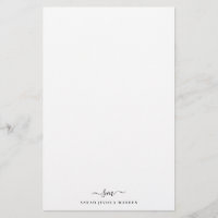 Moderne deux monogramme initial féminin script lav