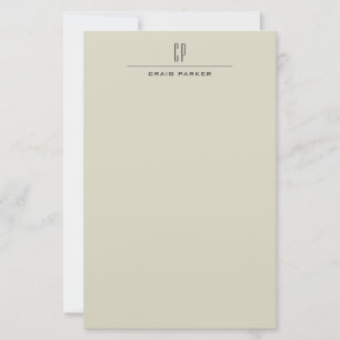 Papeterie Moderne Monogramme Professionnel Plain Minimaliste