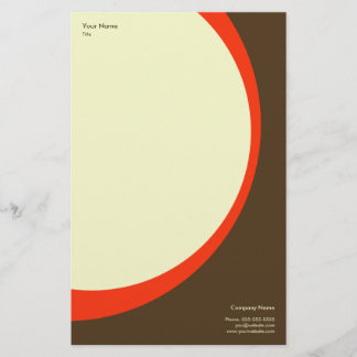 Papeterie moderne - Orange, Crème & Brown