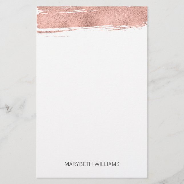 Papeterie moderne Rose Gold (Devant)