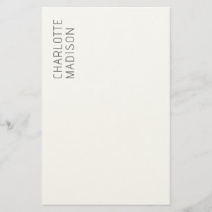 Papeterie Moderne Simple Noir Blanc Tendance Minimaliste Uni