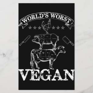 Papeterie Mondes les plus mauvais Vegan Viande BBQ poulet po