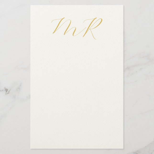 Papeterie Monogramme Classique Professionnel Minimaliste Sim (Devant)