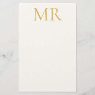 Papeterie Monogramme Classique Professionnel Minimaliste Sim