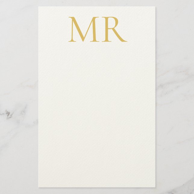 Papeterie Monogramme Classique Professionnel Minimaliste Sim (Devant)