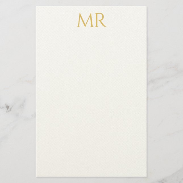 Papeterie Monogramme Classique Professionnel Minimaliste Sim (Devant)
