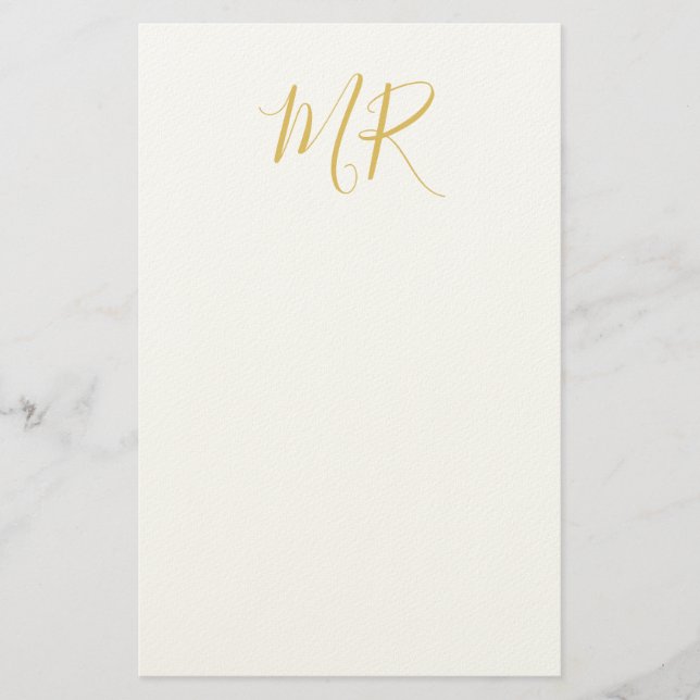 Papeterie Monogramme Classique Professionnel Minimaliste Sim (Devant)