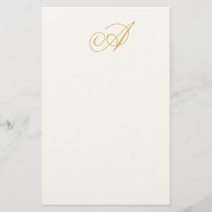 Papeterie Monogramme de couleur or professionnel classique i