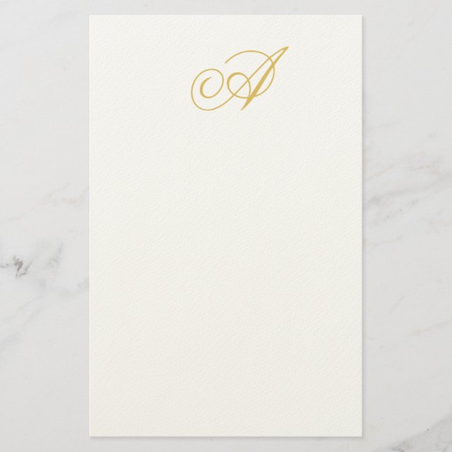 Papeterie Monogramme de couleur or professionnel classique i (Devant)