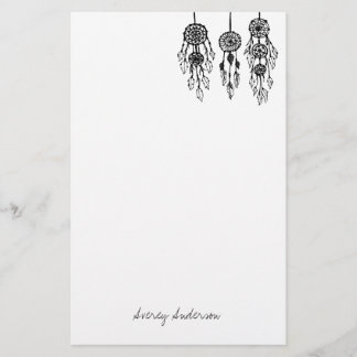Papeterie Monogramme de Dreamcatchers Bohème Illustré