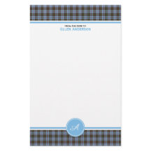 Monogramme de la famille Anderson Tartan bleu clai