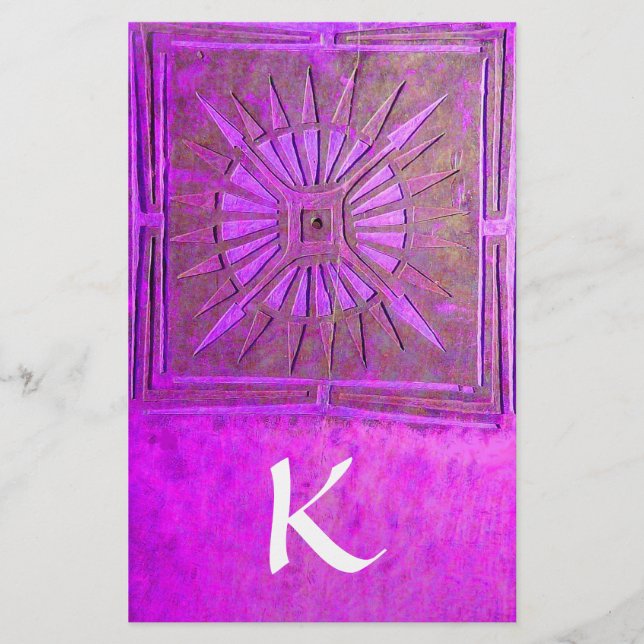 Papeterie MONOGRAMME DE L'ÉTOILE DU MATIN, violet violet bla (Devant)