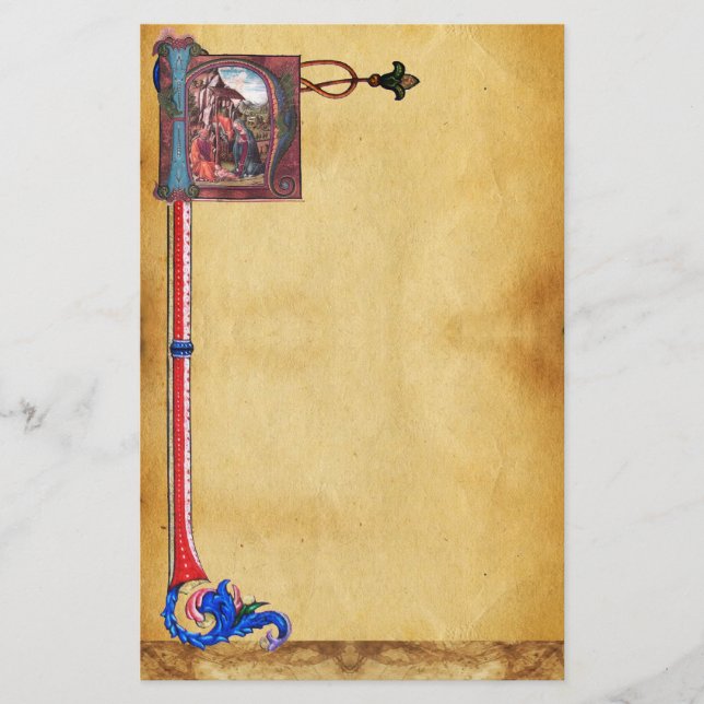 Papeterie MONogramme DE PARCHEMENT DE NATIVITÉ (Devant)