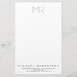 Papeterie Monogramme minimaliste moderne simple professionne