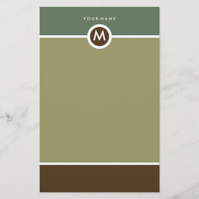 Papeterie Monogramme moderne - Affaires ou personn (Devant)