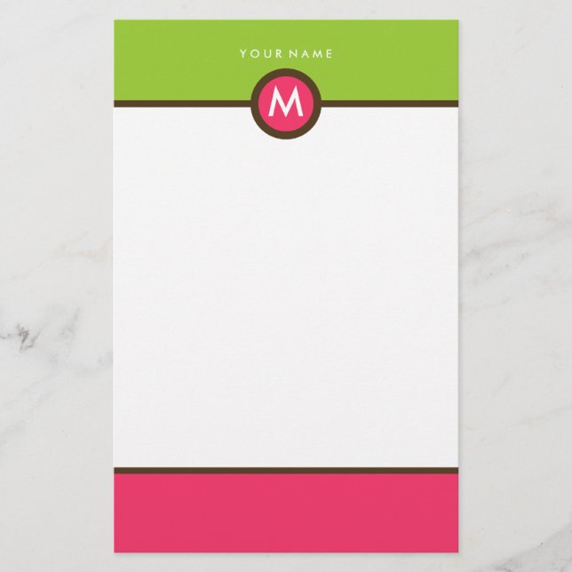 Papeterie Monogramme moderne - Affaires ou personn (Devant)