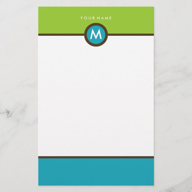 Papeterie Monogramme moderne - Affaires ou personn (Devant)