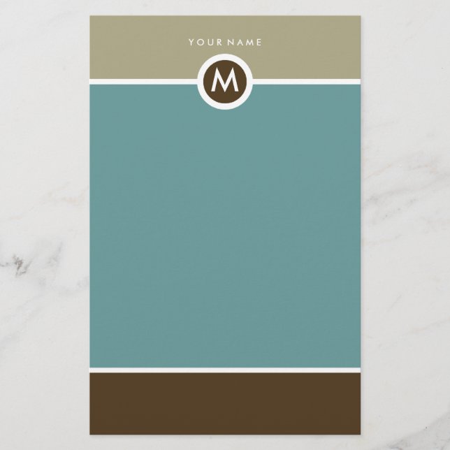 Papeterie Monogramme moderne - Affaires ou personn (Devant)