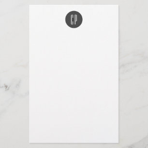 Papeterie Monogramme Moderne Professionnel Initiales Simples