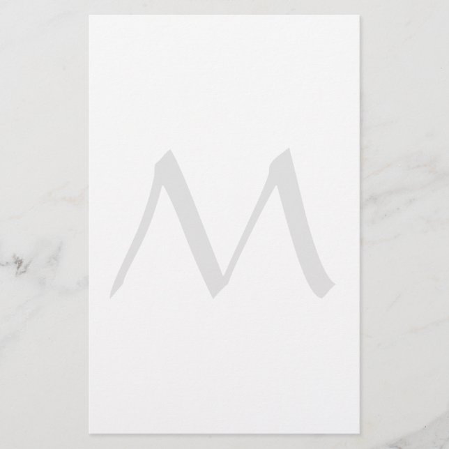 Papeterie Monogramme Moderne Simple Minimaliste Uni (Devant)