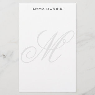Papeterie Monogramme Moderne Simple Minimaliste Uni