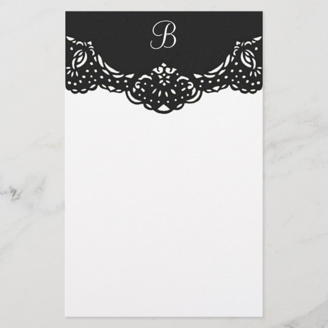 Papeterie Monogramme modulable en continu (Devant)