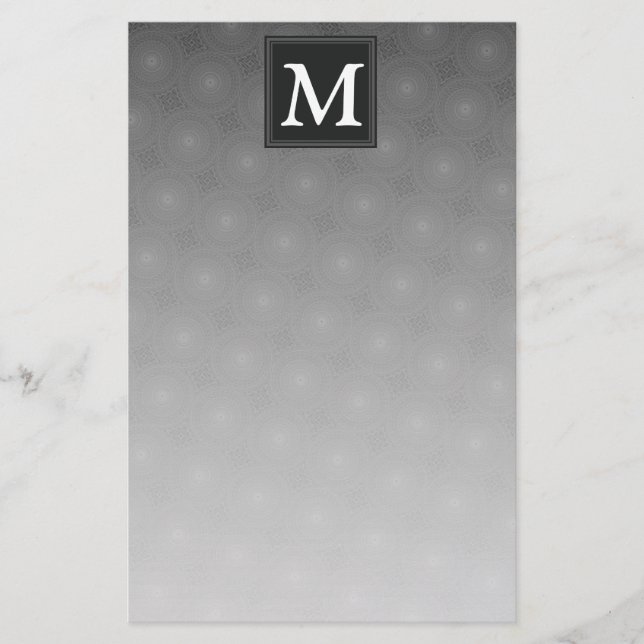 Papeterie Monogramme motif des cercles de charbon (Devant)