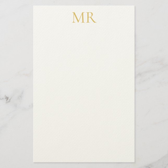 Papeterie Monogramme Professionnel Minimaliste Nom Simple (Devant)
