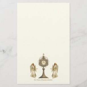 Papeterie Monstrance eucharistique avec Chalice et Anges