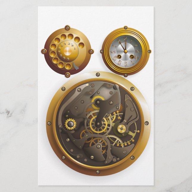 Papeterie Montre Steampunk (Devant)