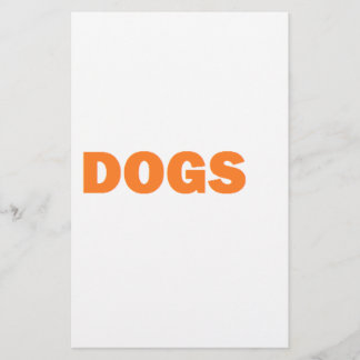 Papeterie Mot DOGS en jaune