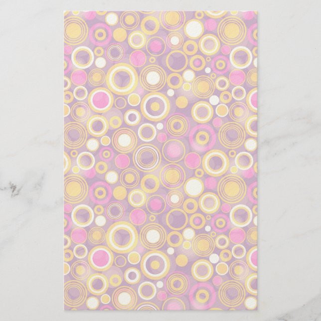 Papeterie Motif à points violet Polka (Devant)
