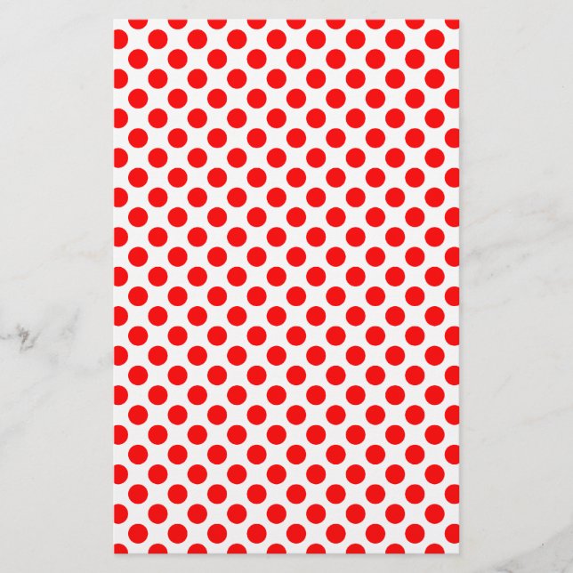 Papeterie Motif à pois rouges (Devant)