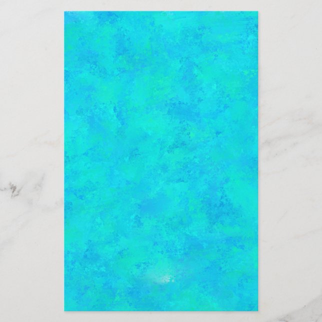 Papeterie Motif Abstrait Bleu Turquoise (Devant)