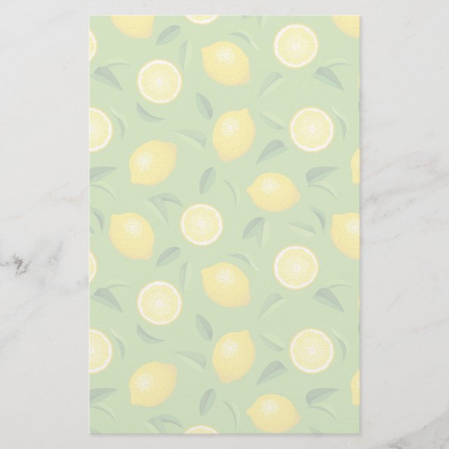 Papeterie Motif Arrière - plan aux citrons (Devant)