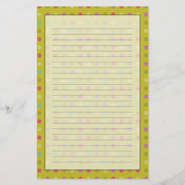 Papeterie Motif arrière - plan Polka-dot (Devant)