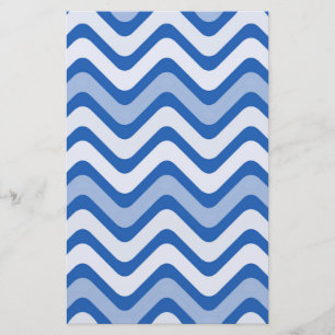 Papeterie Motif bleu ondulé