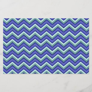 Papeterie Motif Blue Sapphire Chevron
