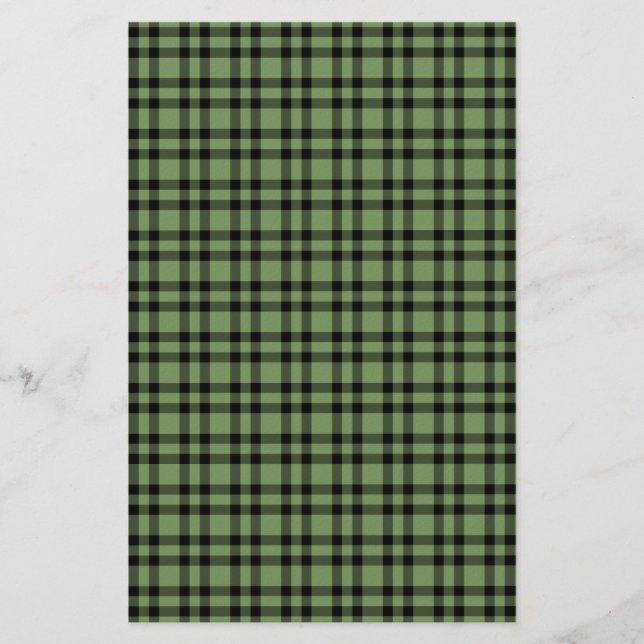Papeterie Motif carreaux vert noir (Devant)
