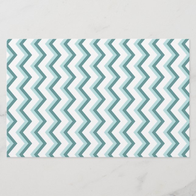Papeterie Motif Chevron ZigZag dans Mint Green (Devant)