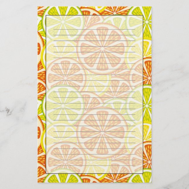 Papeterie Motif Citrus (Devant)