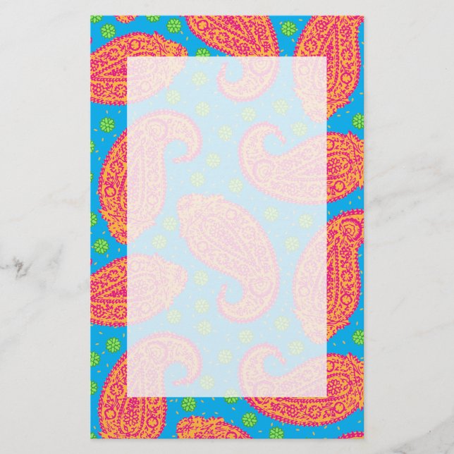 Papeterie Motif coloré Paisley (Devant)