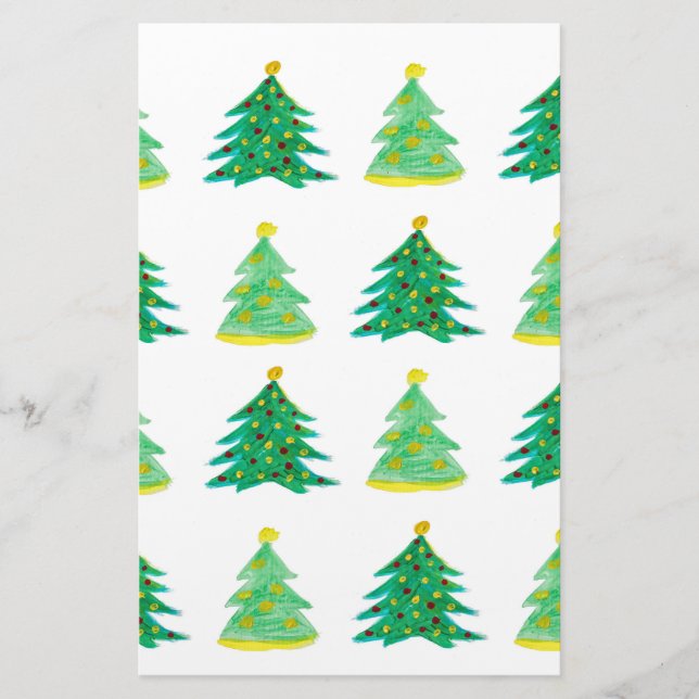 Papeterie Motif d'arbre de Noël (Devant)