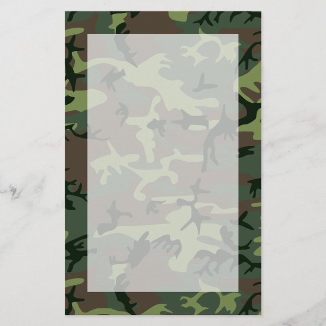 Papeterie Motif de brun de vert de Camo de camouflage (Devant)