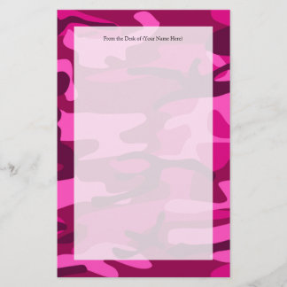Papeterie Motif de Camouflage Camo Fuchsia rose chaud