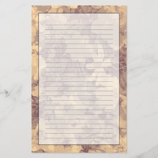 Papeterie Motif de camouflage de fleur et de feuille sur le (Devant)