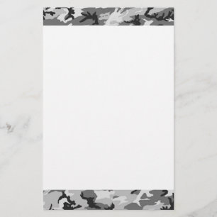 Papeterie Motif de camouflage urbain - noir et gris