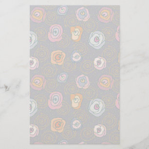 Papeterie motif de champ rose Abstrait