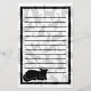 Papeterie Motif de chat noir